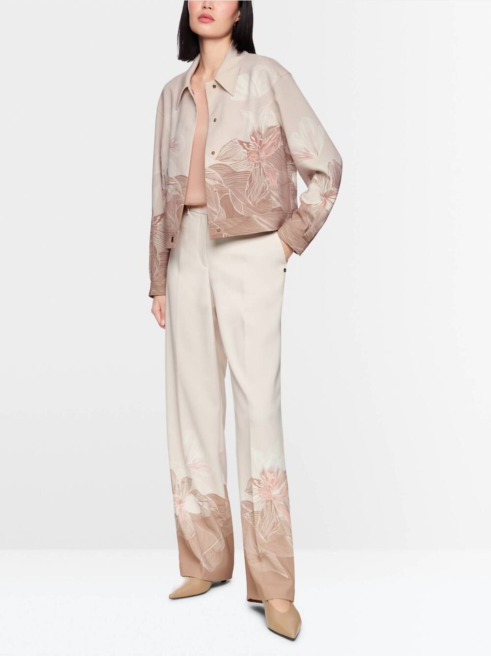 NEW MARC CAIN collared jacket in beige